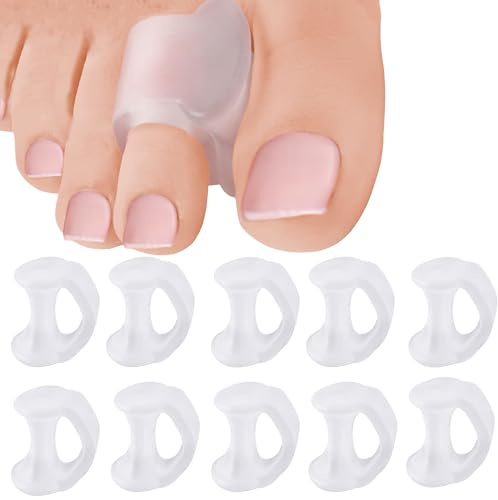 10 Pcs Toe Separators, Toe Separator, Toe Separators for Overlapping Toes, Toe Straighteners for Men and Women Pinky Toe Bunion Spreaders for Overlapping Toes Women and Man