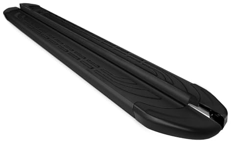 OMAC Alu Trittbretter Seitenschweller Seitenbretter kompatibel mit VW Caddy 2004-2020 L1 Schwarz