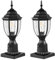 VEVOR 2 PCS Farolas Exteriores de Anochecer al Amanecer, 390 mm, Resistentes al Agua con Base de Montaje en Pilar de 9 cm, Pantalla de Vidrio Farola Exterior a Prueba de Rayos para Patio, Jardín