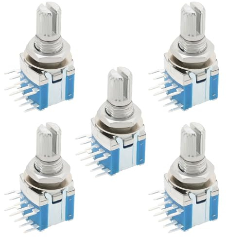 VGOL 5 st RS1010 bandbrytare roterande strömbrytare växel växel 2-polig 4 positioner 15 mm axel liten förseglad bandbrytare (DC16 V 0,1 A)