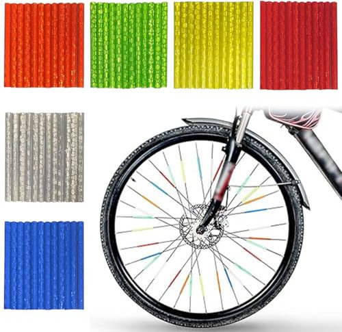 Lot de 72 réflecteurs de rayons à 360 °,Réflecteurs de rayons,Réflecteurs de vélo,Réflecteur de Rayon de Vélo,couvre rayon velo,reflecteur rayon velo,Rayon Vélo Lumineux Couverture de Rayon