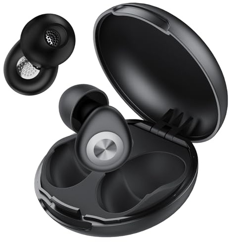 Ear Plugs for Sleep, 45dB Noise Cancelling Earplugs Hearing Protection for Sleep, Concentration, Travel, Work, Concerts, Ultra Comfortable Reusable Silicone Ear Plugs, 8 Tips(XS/S/M/L) & Case