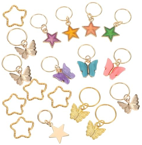 Healeved 20stücke Schmetterlings-haarspangen Bunte Schmetterlings-clips Dreadlock-haarschmuck Zopfperlenclips Haarschmuck-anhänger für Frisuren