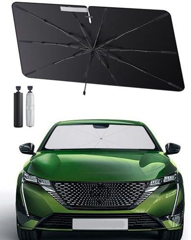 SHAOHAO kompatibel mit Peugeot 308 308SW 2022-2025 Sonnenschirm Auto Auto Sonnenschutz Frontscheibe Faltbar UV-Schutz Sonnenschirm knitterfreier Stoff Peugeot 308 zubehör