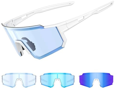 suoso Sportbrille-Sonnenbrille Herren-Damen-Fahrradbrille-Sunglasses men-Polarisiert-UV400-Ski-Schnelle Brille Rave-Radfahren-Fahrrad-Angeln-Rennrad brille，GZBS-A05