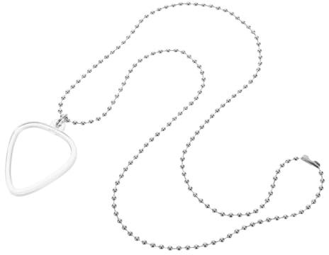 minkissy Gitarrenplektrum Aufbewahrungsbox Transparent Mit Herzform Standardgröße Plektrum Halskette Lang Tragbarer Gitarrenplektrum Anhänger Für Gitarristen Und Bassisten