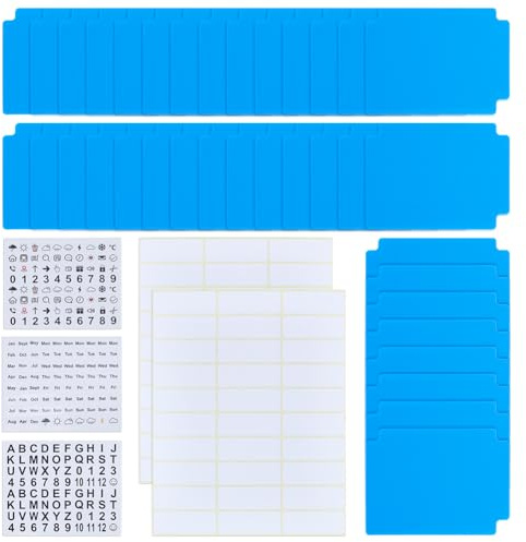 MAYJOYDIY 50 Stück Blaue Kartentrenner 94×70mm Kartenteiler Card Divider Trennkarten Plastik Mit A-Z Register Alphabet Aufklebern Für Konferenzen Messen Kongresse Meetings