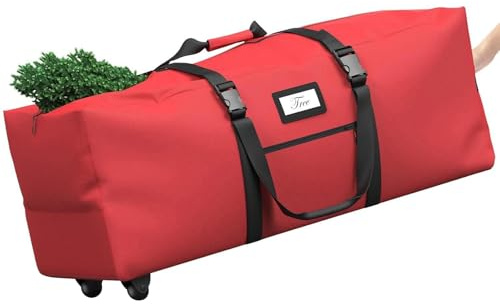 lisutupode Christmas Tree Storage Bags 7.5/9 Feet 600D Oxford Fabric Waterproof Christmas Tree Storage Bags with Wheel Christmas Tree Boxes,for Kitchen Living Room