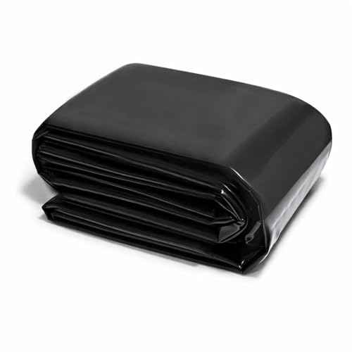 ZincOrange Lámina para estanque de 4,6 m x 6 m – 0,5 mm LLDPE, resistente a la intemperie, para estanque de peces, estanques, cascadas, color negro