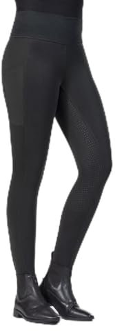 HKM Kinder Cosy Style Silikon-Vollbesatz Reitleggings, Dunkelblau, 134/140