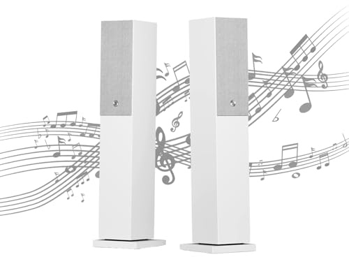 Audio Pro - Enceintes TV A38 - Enceintes Stéréo sur Pied avec Amplificateur, pour Home Entertainment - HDMI Arc, WiFi, Bluetooth, Airplay 2, Chromecast - Blanc