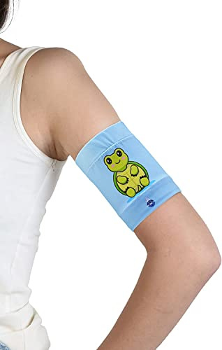 Dia-Band niños brazalete de mantenimiento y protección para sensor de glucemia Freestyle Libre, Medtronic, Dexcom o Omnipod – Banda para diabética cómoda y reutilizable. (Junior.XS (17-19 cm))