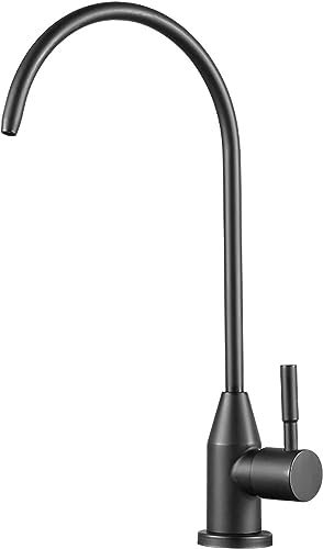 Robinet d'eau potable pour évier de cuisine robinet d'eau filtrée noir robinet de cuisine à trou unique