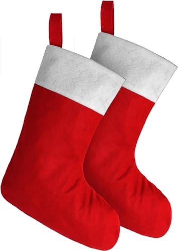Storfisk fishing & more Weihnachtsstrumpf Nikolaus Socke Dekoration zum Befüllen und Aufhängen
