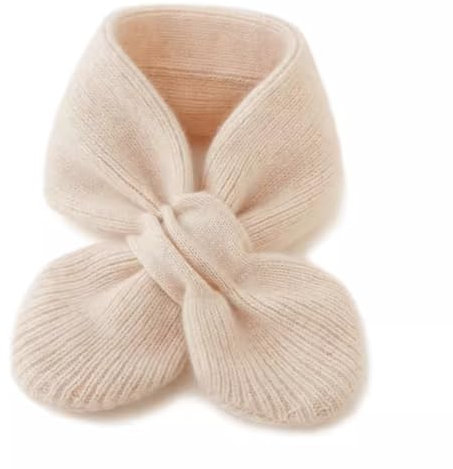 QYMLSH Winter-Kinderschal Reiner Kaschmir-Strickschal, Schützt Den Hals Vor Kälte Und Wärme Perforiertes Design Für Einfaches Tragen Mädchen Jungen Kinder (Color : Off white)