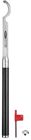 BomDog Scalpello, Utensili per Tornitura Utensile per Tornitura Del Legno Scavato Stile Gancio con Inserti in Carburo Di Legno e Manico in Lega Di Alluminio/a/Large Bend