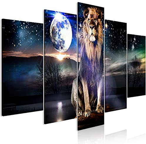 B&D XXL - Akustikbild 100x50 cm 5 tlg - Bilder Akustikschaum Schallschutz Wand Deko Kunst Akustikpaneele Wandpaneele Schalldämmung Wandbild Schallabsorber Akustikplatten g-C-0385-b-m