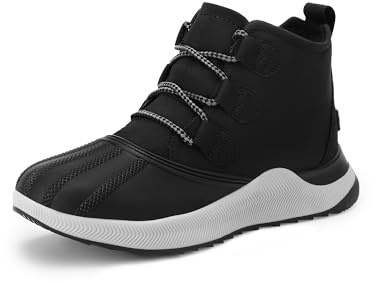 DREAM PAIRS Ankle Winter Boots for Women Waterproof Lace Up Anti-Slip Warm Snow Booties Fashion Sneaker Boots,Size 9,Black,SDSB2416W