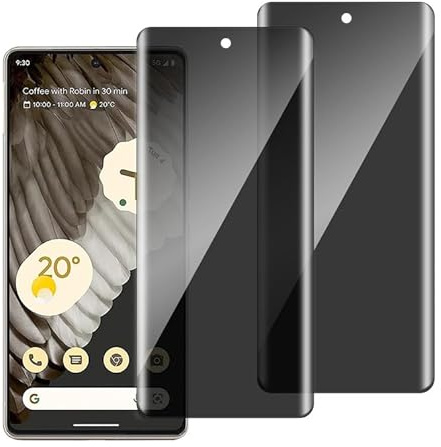 chejuza sichtschutz panzerglas für Google Pixel 6 pro/7 pro 5g [2 Stück], 9H Härte, Vollständige Abdeckung Schutzglas, Anti-Spy,Zero Bubble HD Displayschutzfolie