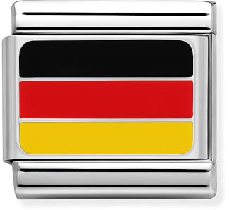 2Burned Italienische Charm-Flagge für 9 mm Armbänder aus Edelstahl