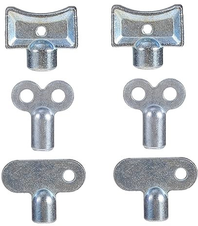 Beatifufu 6pcs Radiator Bleed Valve Keys Plumbing Wrenches Set Including Classic, Extended and New Models, Universal Radiator and Faucet Valve Tool for Home Heating Maintenance