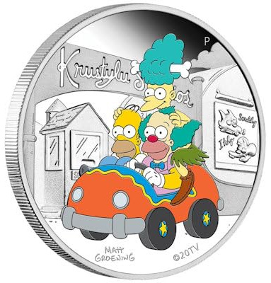 1 unze Silbermünze -Krusty Lu Studios 2022 coloriert in Polierte Platte - 1 oz Silber - Perth Mint - 1 oz Silber Auflage nur 5.000 Stück Silber silver coin