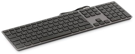 LMP Tastiera USB con Tastierino Numerico per Windows, Layout Italiano ISO, 110 Tasti, Alluminio Grigio Siderale, Plug & Play, Tasti Incisi al Laser, Design Elegante, Compatibile con PC