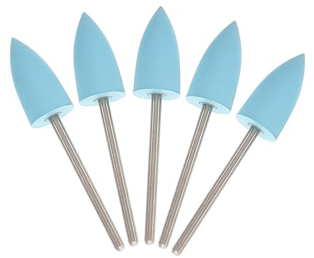 Veemoon Ensemble 5pcs Forets pour Ongles en Silicone 600 Grit Accessoires Manucure pour Polissage et Meulage des Ongles Adaptés Usage Professionnel et Domicile