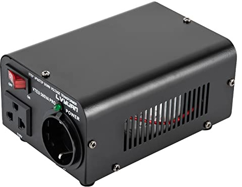 Transformador de tensión de hierro de 500 VA con fusible, transformador toroidal Step-up/down Voltage Converter, convertidor de voltaje de núcleo toroidal In: 110 V o 220 V Salida: 110 V y 220 V