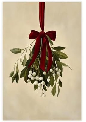 Minimalistisches Weihnachts-Leinwand-Poster, Wandkunst, Dekordruck, Gemälde für Wohnzimmer, Schlafzimmer, Dekoration, 30 x 45 cm