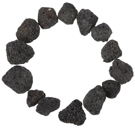NUOBESTY Dekorativer Schwarzer Vulkanstein Packung Porös Atmungsaktiv Aquarium Steine für Gartendekoration und Fischbecken DIY Handwerk Sicher Ungiftig