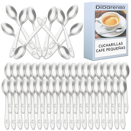 Cuillere a cafe en acier inoxydable 10 cm – Design élégant et durable – Idéale pour espresso – Pour maison et restauration (48 pieces)