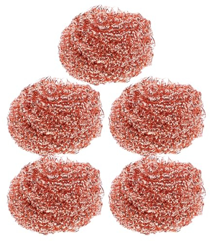 TOVINANNA Lot de 5 Billes en Fil de Cuivre pour Nettoyage de Panne de Fer à Souder Outil Antirouille Résistant Haute Température Nettoyeur pour Pointes de Soudure Accessoire Soudage