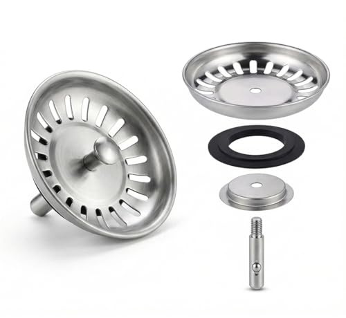 YAZWUR Filtre d'Évier en Acier Inoxydable Antirouille, Panier de Filtration pour Évier, Pièce de Rechange pour Évier (79 mm)