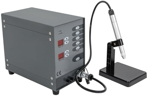 Automatische Punktschweißmaschine mit LCD-Bildschirm, 220-240V Profi Puls-Argon-Lichtbogen-Punktschweißgerät, Tragbare Schmuck-Schweißmaschine für Schmuck-Schweißen, Schutzart IP21, 100W 50A-600A