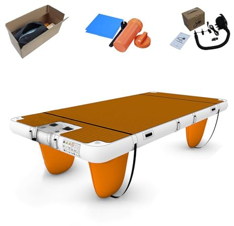 Piattaforma Galleggiante Gonfiabile Antiscivolo, materassino Galleggiante Gonfiabile per più Persone con Superficie Antiscivolo per Piscina, Lago, Spiaggia e Mare,2x2m