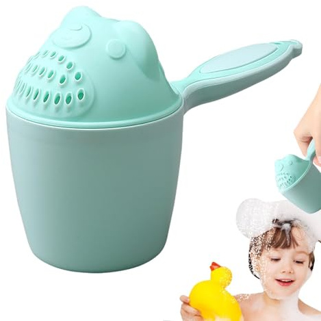 Bicchiere Risciacquo Bebè Bagno - 10.5x10cm PP Shampoo Cascata | Taźza Lavaggio Capelli Protezione Occhi Manico, Strumento Risciacquo Bambino Bagno