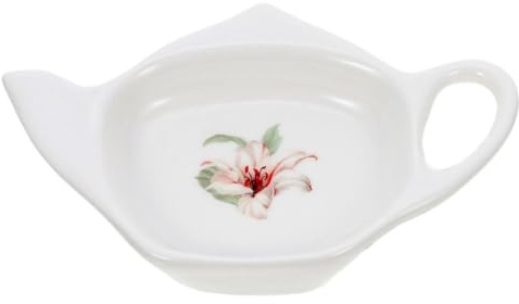 COSMEVIVI Ceramic Tea Bag Saucer Small Dipping Dish for Restaurant Tea Bag Holder Coaster Tray Spoon Rest