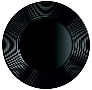 dajar Plato llano Harena Luminarc, cristal, Negro, 25 x 25 x 2,3 cm