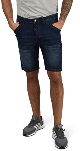 Indicode Alessio herr jeans shorts kort denim byxor med stretch normal passform
