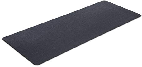 MOTIONTEX Trainingsgeräte-Matte für Unterstationäre Fahrräder, Spin-Bike, Fitnessgeräte, Heim-Fitnessstudio, Bodenschutz, 61 x 152,4 cm, Schwarz