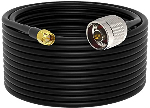YILIANDUO WiFi Antennenkabel N Stecker auf SMA Stecker 15m | RG58 Koaxialkabel Flexible 50 Ohm, geringem Verlust, für CB Amateur Funkgerät 3G 4G LTE Schinken ADS-B 4G DTV Industrieller