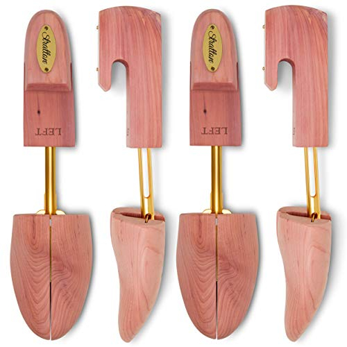 STRATTON MEN’S ADJUSTABLE SPLIT TOE CEDAR SHOE TREE | 2-PACK | GROWN IN USA | GREAT GIFT FOR MEN, Cedar, 11.5-13.5 US/XL