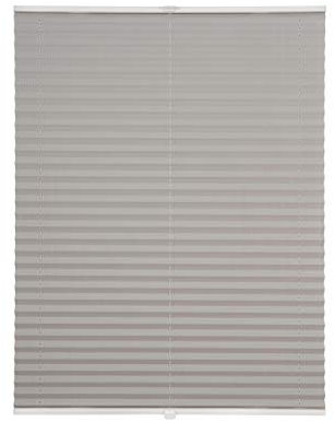 ondeco Plissee auf Maß Fusion für alle Fenster innen, Montage in Glasleiste mit Spannschuh, Sonnenschutz-Rollo lichtschutz und Blickdicht Silber Fusion B: 71-80 cm, H: 101-150 cm