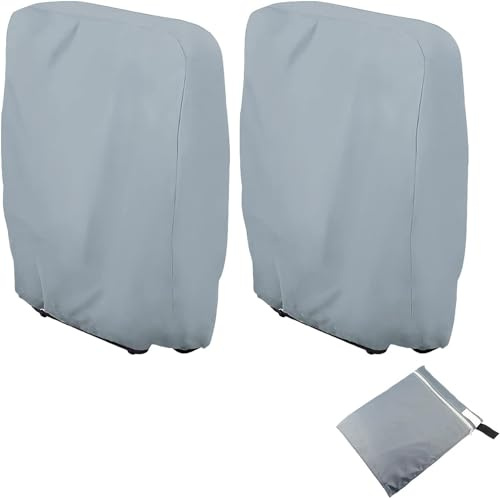 FOKH Housse de Protection pour Chaise Longue Pliante, 2 Pièces Housse Transat Jardin Anti-poussière, Imperméable, Anti-UV, Housse Relax Jardin 210D Oxford pour Fauteuil Relax, W71×H110cm (Gris)…