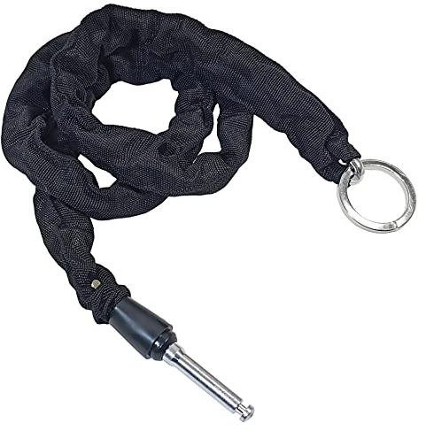 Red Loon Einsteckkette - Schloßverlängerung kompatibel mit Rahmenschloß Trelock Abus AXA - Länge 140cm - 5mm gehärtete Stahlkette - Verlängerungskette zur Zweitsicherung - schwarze Schutzhülle