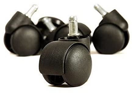 Office Chair Caster Wheel, Castors Universal Standard Size 11mm Stem Diameter, Office Chair Wheels, Caster Wheels Replacement Set of 5