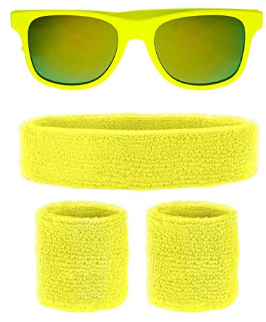 W WIDMANN MILANO Party Fashion - 80er Jahre Accessoires, Schweißbänder & Brille, Karneval, Faschingskostüme, Trainingsanzug Zubehör