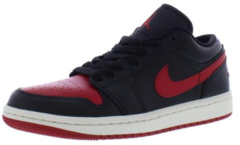 Nike Damen Air Jordan 1 Low Shoes Modische Turnschuhe, Black Gym Red Sail