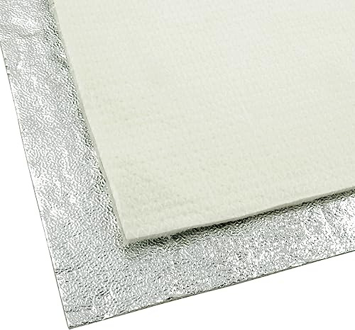 50x100cm Hitzeschutz Matte selbstklebend Aluminium Grobkorn 5mm bis ca. 1000 °C
